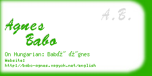 agnes babo business card